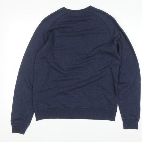 Farah Men's Blue M Crew Neck Cotton Blend Pullover Jumper