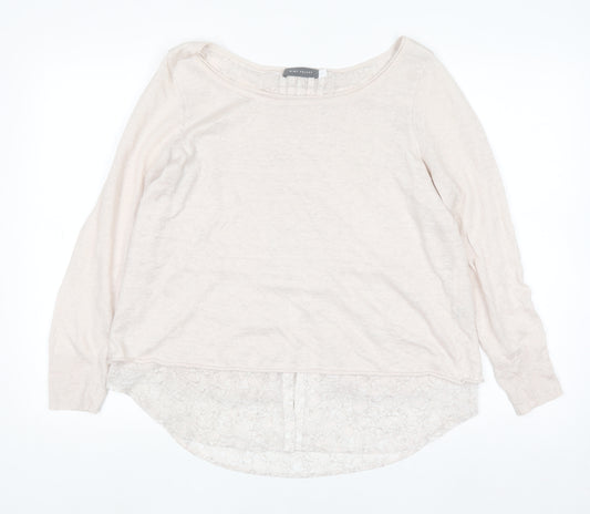 Mint Velvet Womens Beige Linen Long Sleeve Tunic Top Size 12