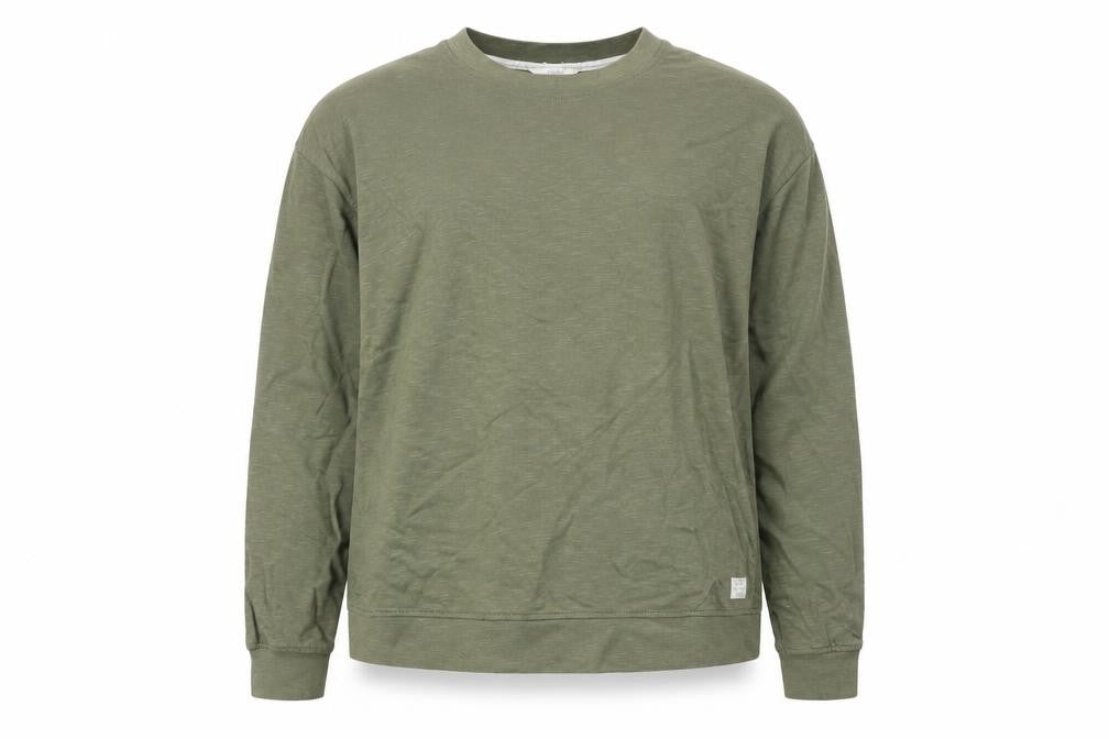 Front view of Signal Men’s Green 2XL Crew Neck Cotton Pullover Sweatshirt