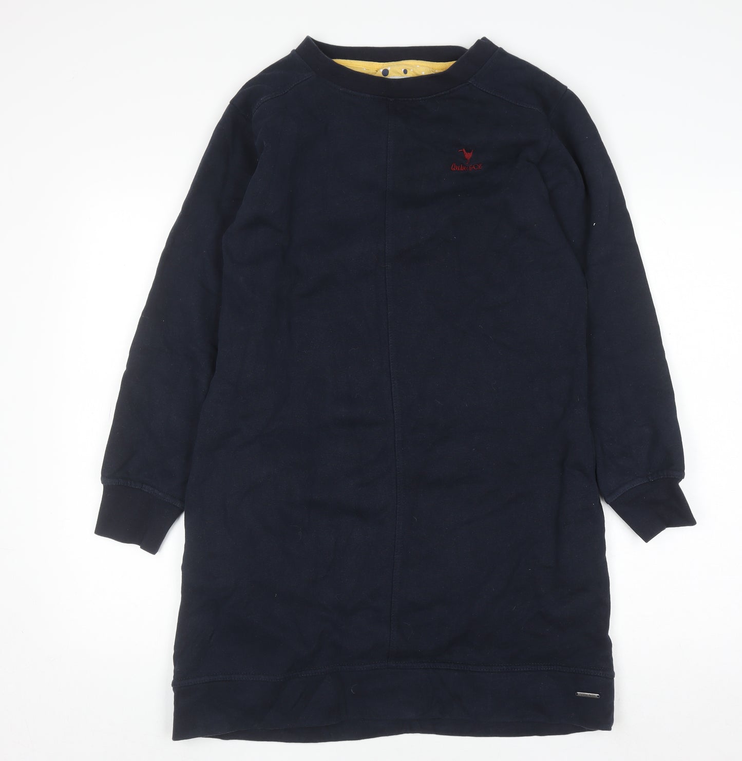 Quba & Co Women Navy Blue Size 10 Long Sleeve Sweatshirt Dress