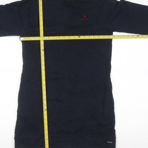 Quba & Co Women Navy Blue Size 10 Long Sleeve Sweatshirt Dress