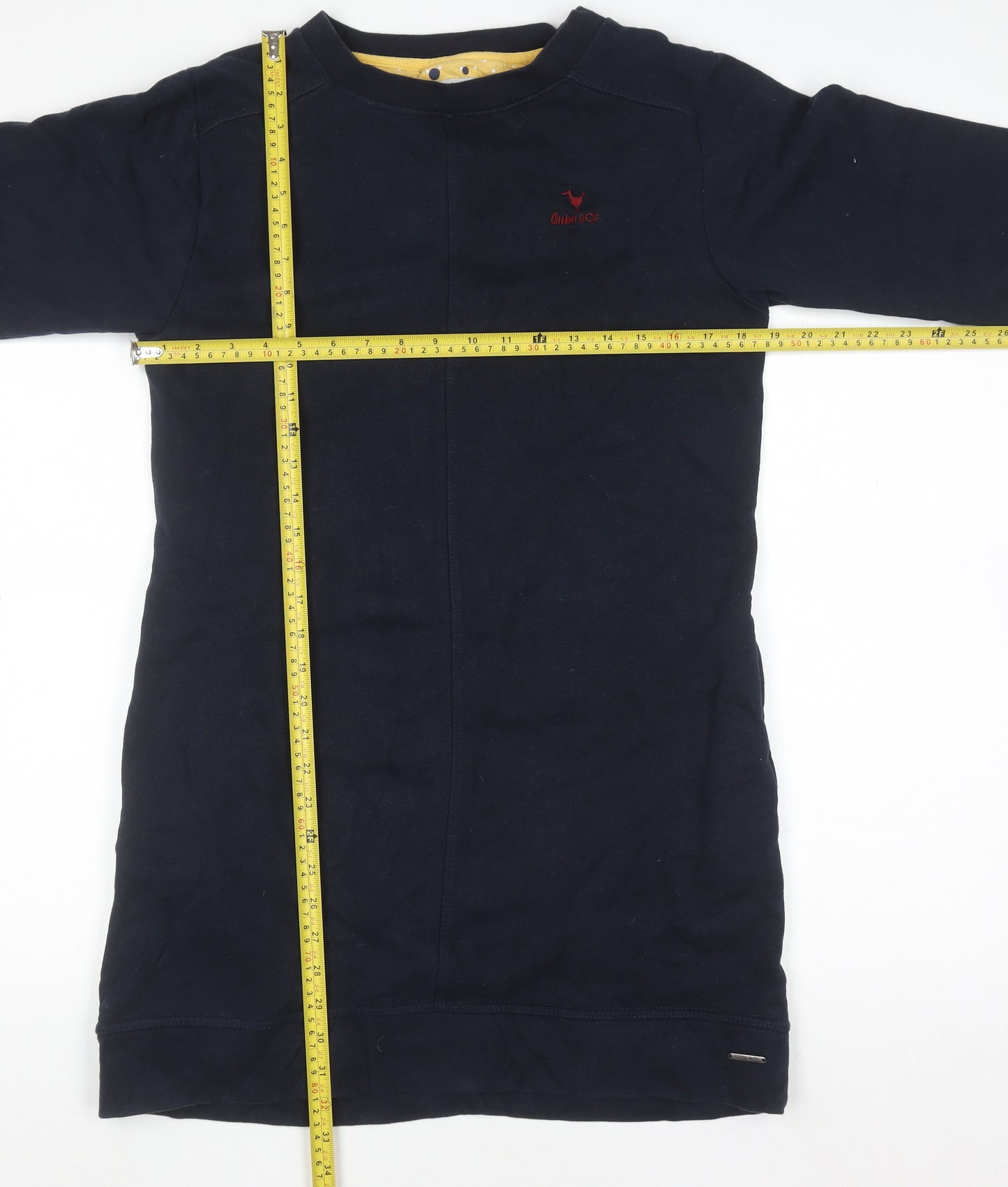 Quba & Co Women Navy Blue Size 10 Long Sleeve Sweatshirt Dress