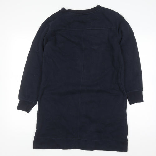 Quba & Co Women Navy Blue Size 10 Long Sleeve Sweatshirt Dress
