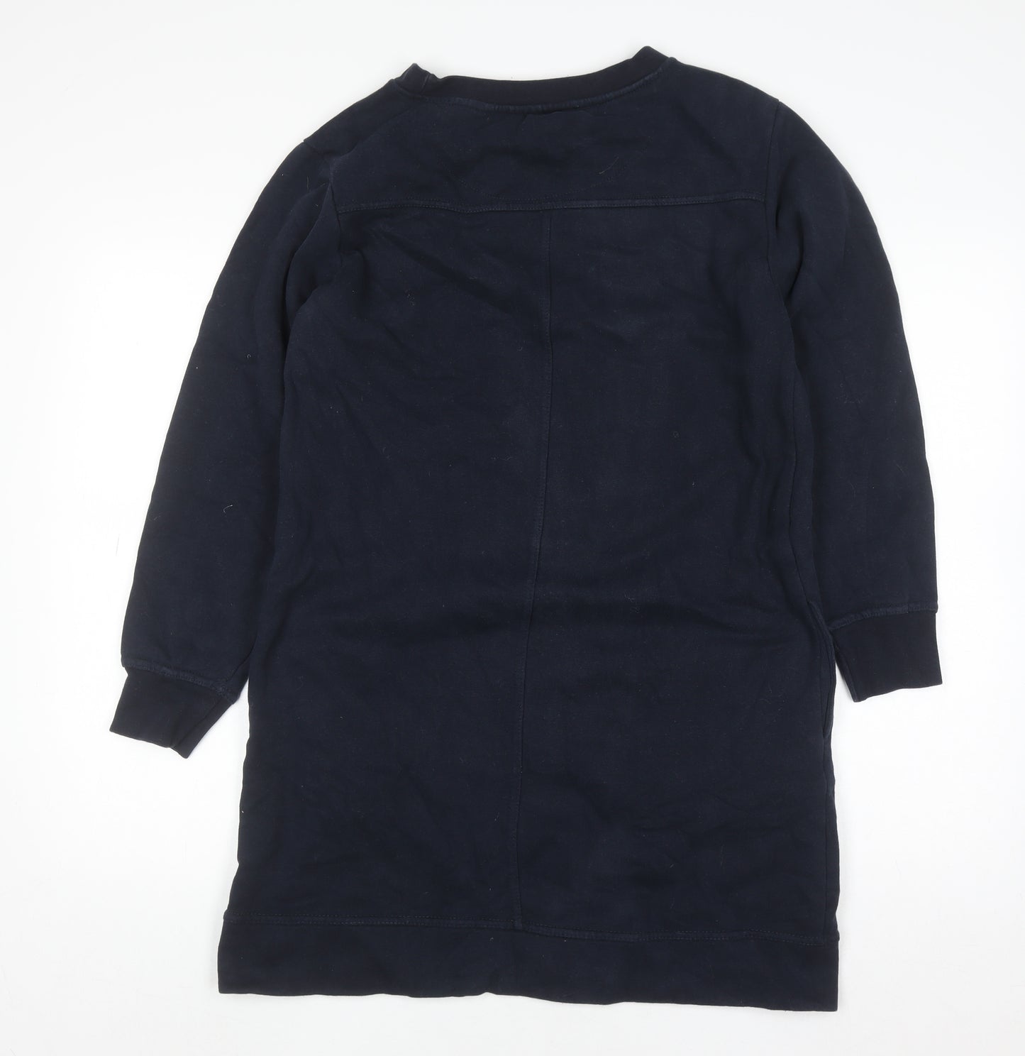 Quba & Co Women Navy Blue Size 10 Long Sleeve Sweatshirt Dress