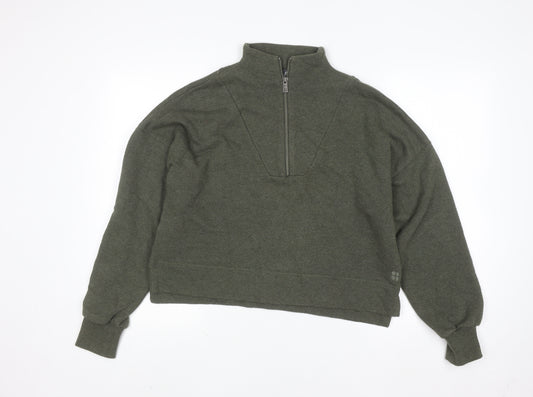 Sweaty Betty Women's Green 1/2 Zip Pullover Sweatshirt Size S