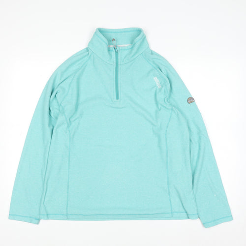 Regatta Great Outdoors Women’s Blue 1/2 Zip Sweatshirt UK 14 Polyester