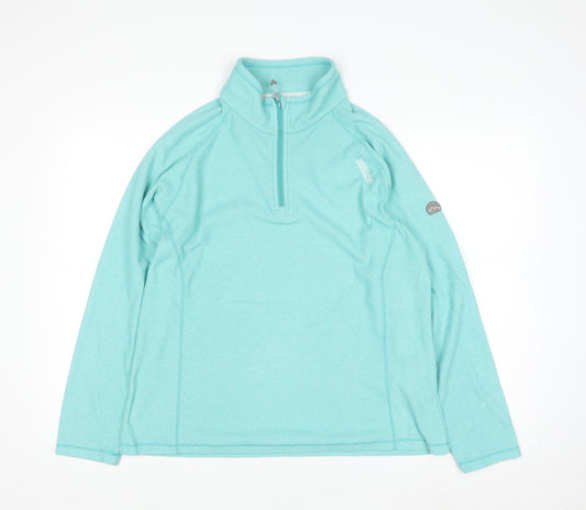 Regatta Great Outdoors Women’s Blue 1/2 Zip Sweatshirt UK 14 Polyester