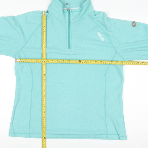 Regatta Great Outdoors Women’s Blue 1/2 Zip Sweatshirt UK 14 Polyester