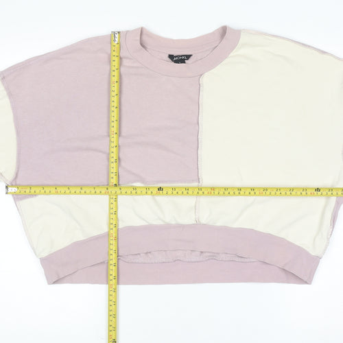 Monki Women’s Lilac & Cream Colourblock Pullover Sweatshirt Size L