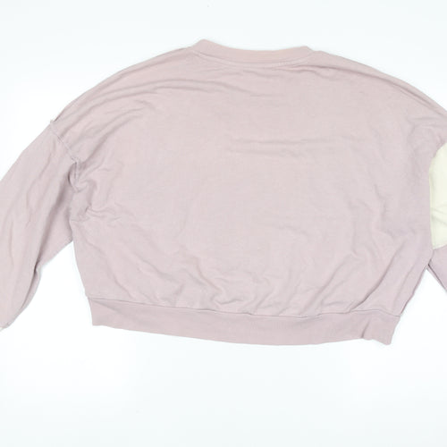 Monki Women’s Lilac & Cream Colourblock Pullover Sweatshirt Size L