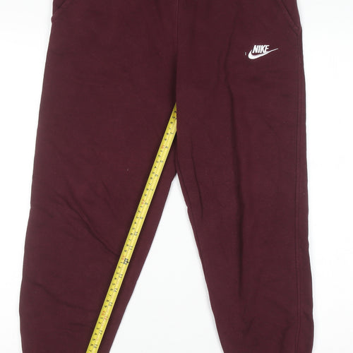 Nike Girls Red Fleece Jogger Sweatpants 14 Years Comfortable Activewear