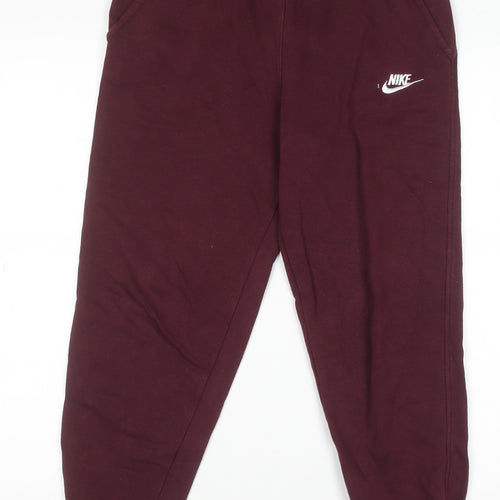 Nike Girls Red Fleece Jogger Sweatpants 14 Years Comfortable Activewear