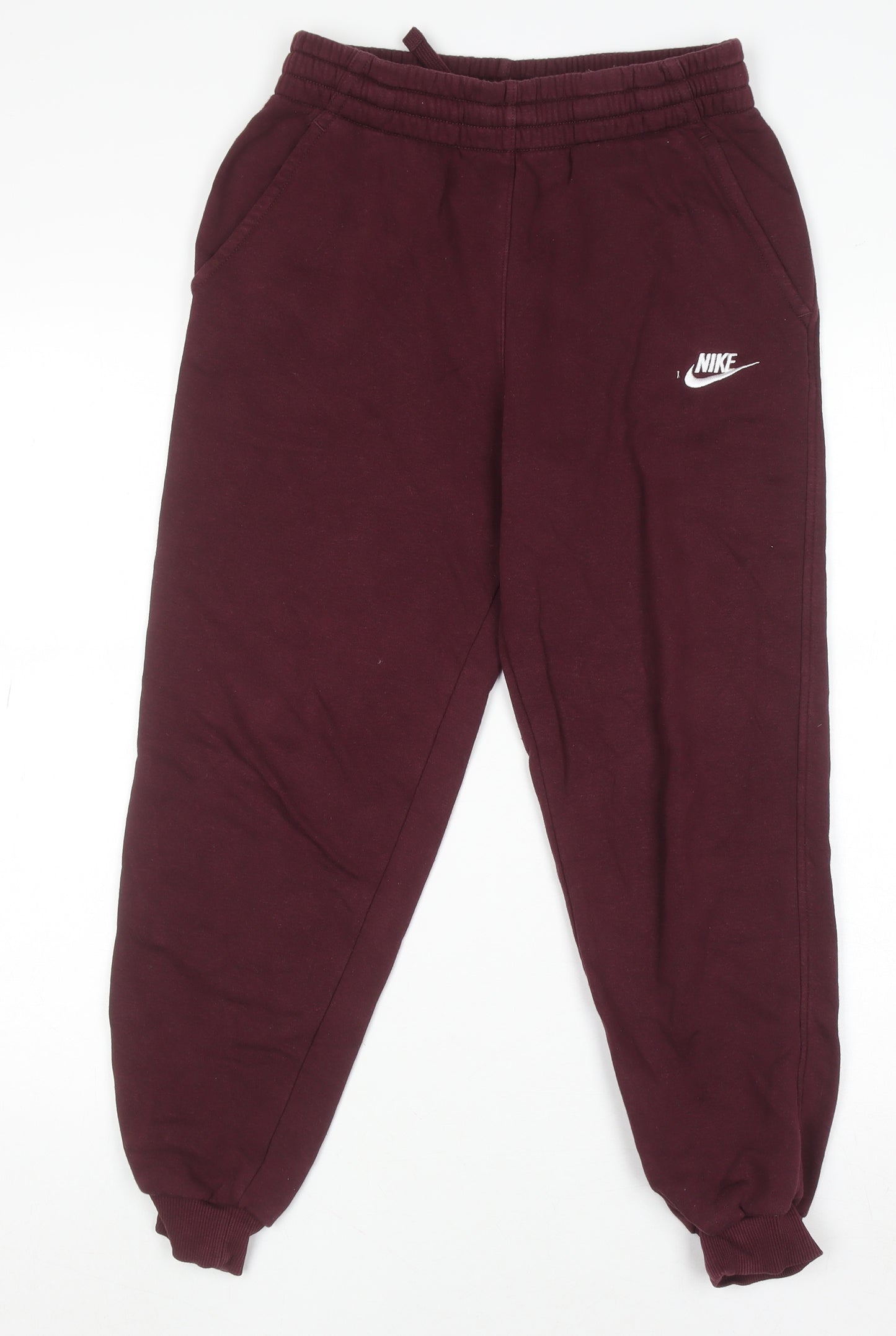 Nike Girls Red Fleece Jogger Sweatpants 14 Years Comfortable Activewear