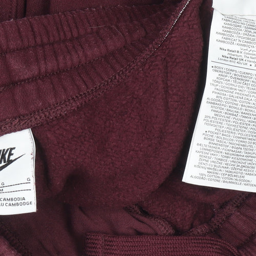 Nike Girls Red Fleece Jogger Sweatpants 14 Years Comfortable Activewear
