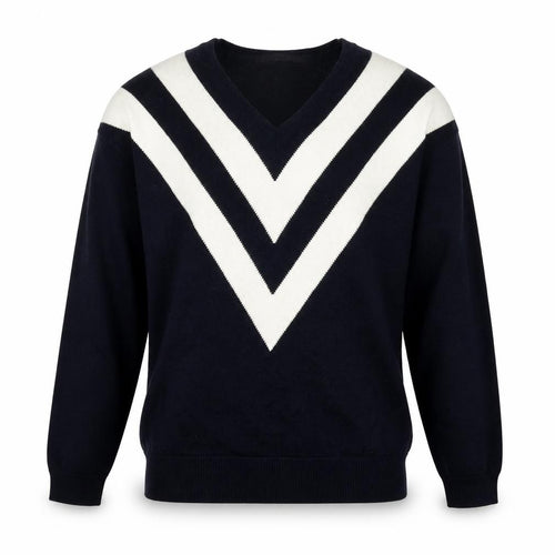 Comptoir des Cotonniers Unisex Blue XS V-Neck Wool Blend Jumper