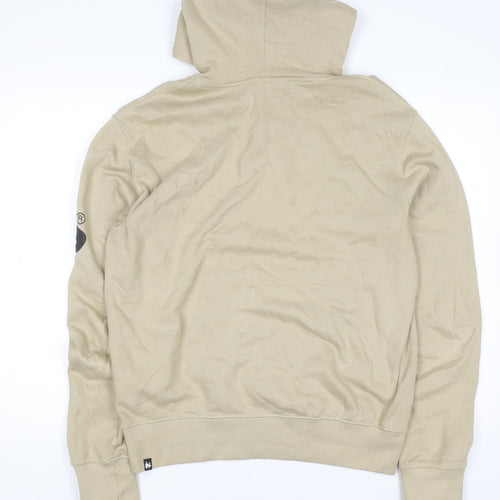 Money Mens Beige Pullover Hoodie M Graphic Logo Cotton Streetwear