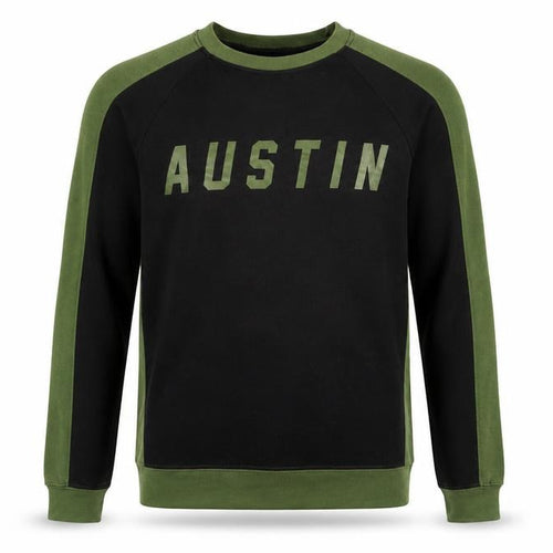 Salt Creek Men's Black Green Austin Crew Neck Sweatshirt M