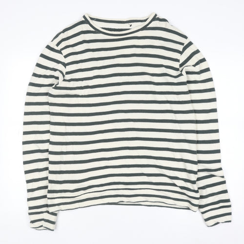 Moss Copenhagen Womens Multicoloured Cotton Striped Jumper M