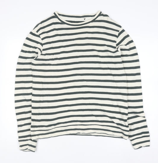 Moss Copenhagen Womens Multicoloured Cotton Striped Jumper M