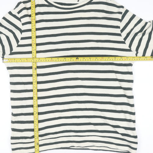Moss Copenhagen Womens Multicoloured Cotton Striped Jumper M
