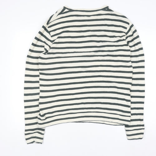 Moss Copenhagen Womens Multicoloured Cotton Striped Jumper M