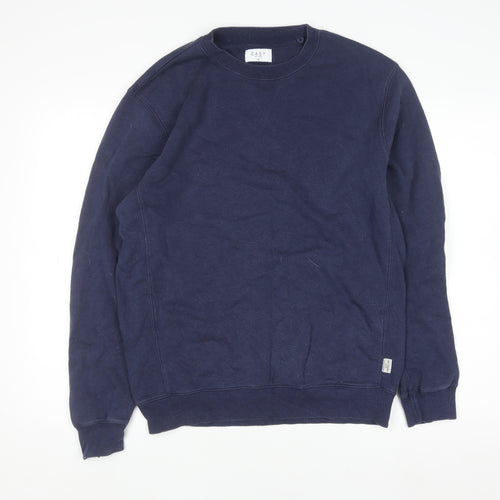 Easy Men's Blue Crew Neck Pullover Sweatshirt Medium
