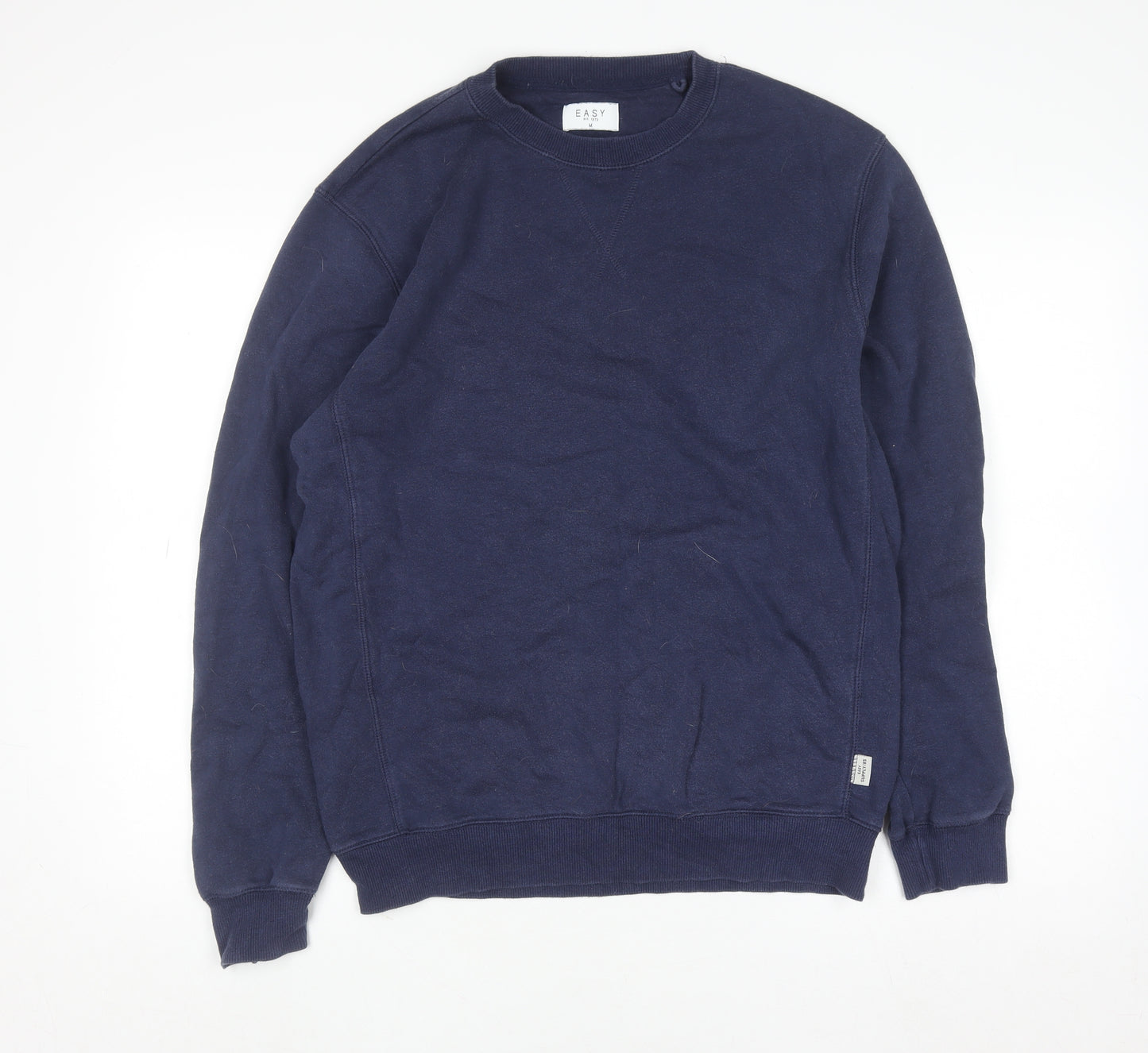 Easy Men's Blue Crew Neck Pullover Sweatshirt Medium