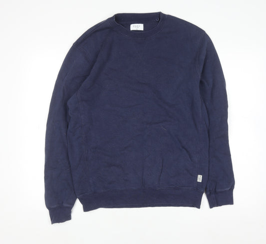Easy Men's Blue Crew Neck Pullover Sweatshirt Medium