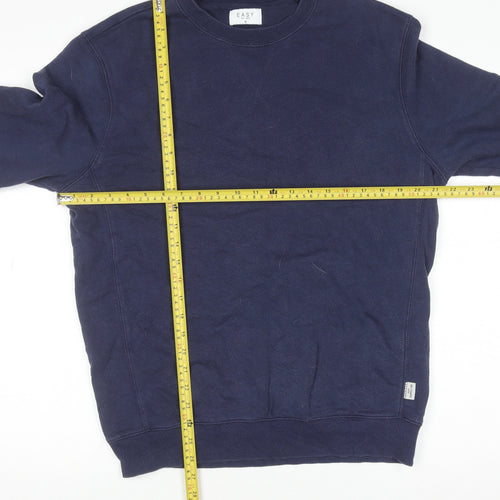 Easy Men's Blue Crew Neck Pullover Sweatshirt Medium