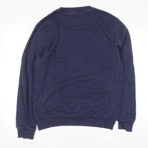 Easy Men's Blue Crew Neck Pullover Sweatshirt Medium