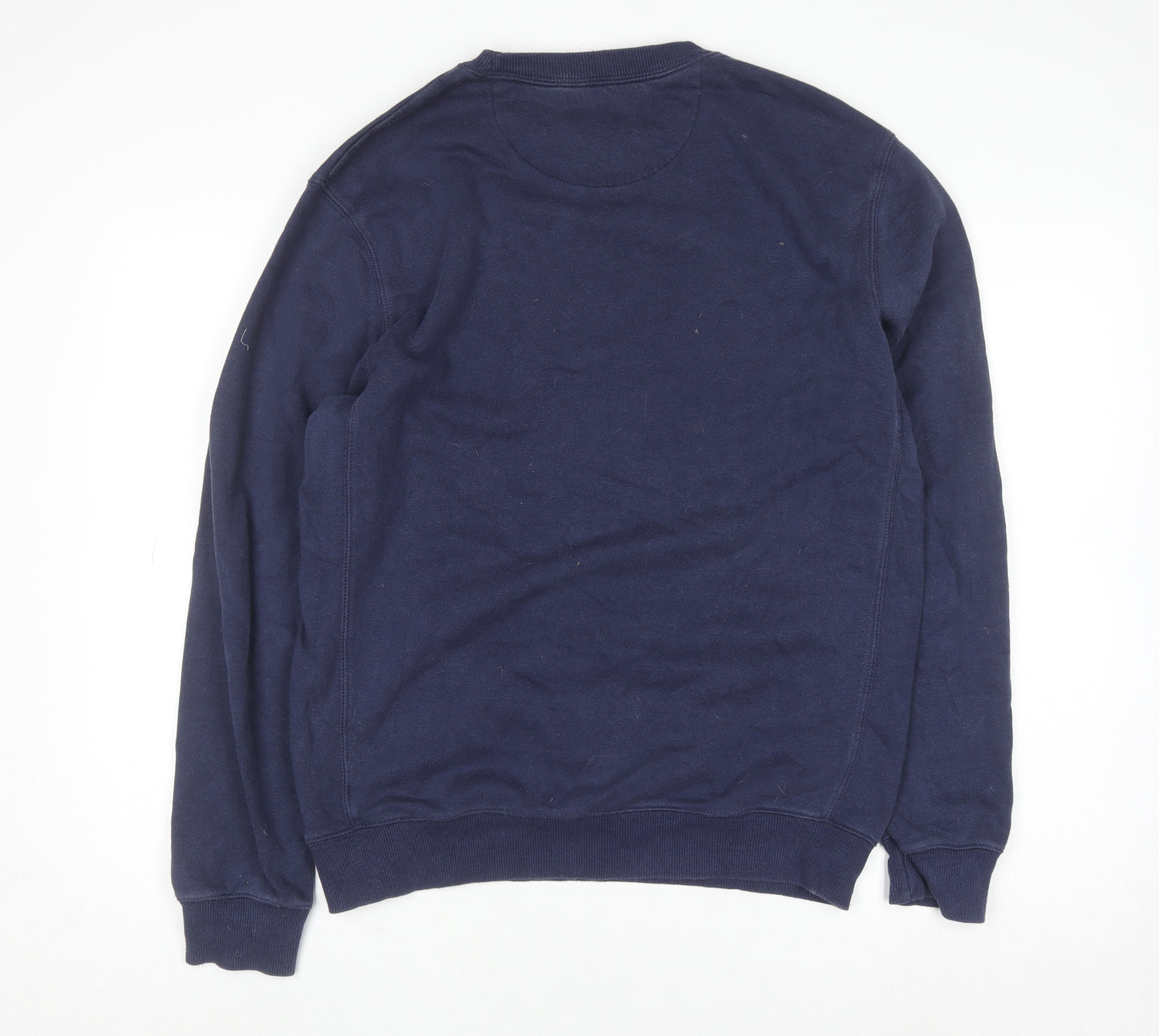 Easy Men's Blue Crew Neck Pullover Sweatshirt Medium