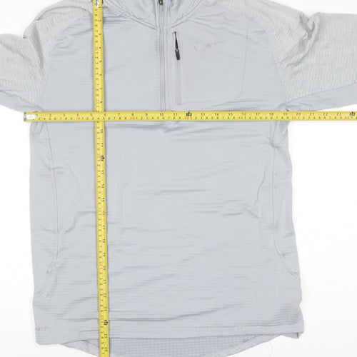 Nike Men's Grey Dri-FIT 1/4 Zip Running Top Size M