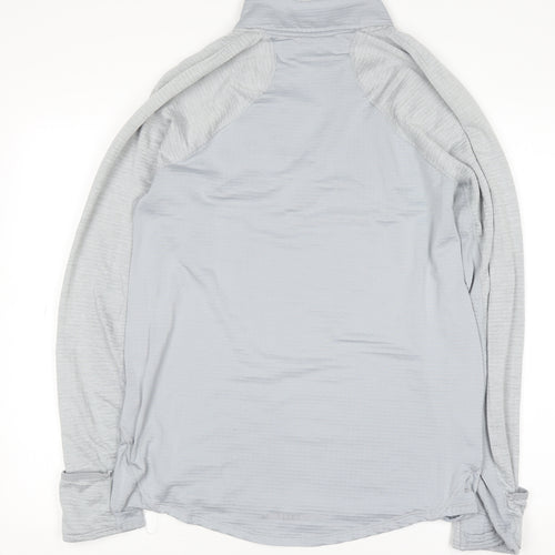 Nike Men's Grey Dri-FIT 1/4 Zip Running Top Size M
