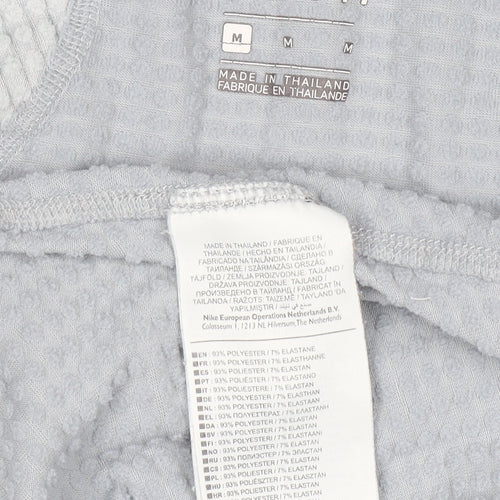 Nike Men's Grey Dri-FIT 1/4 Zip Running Top Size M