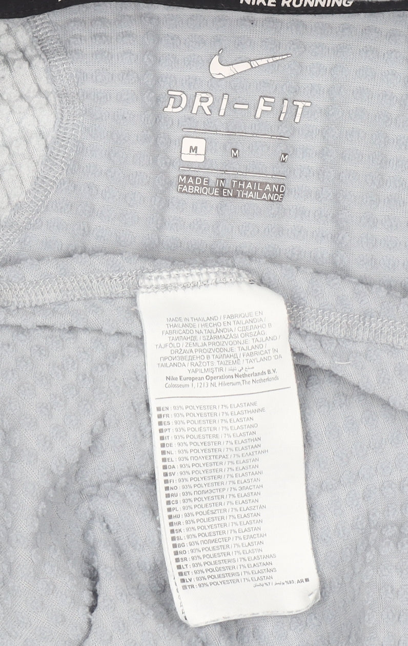 Nike Men's Grey Dri-FIT 1/4 Zip Running Top Size M