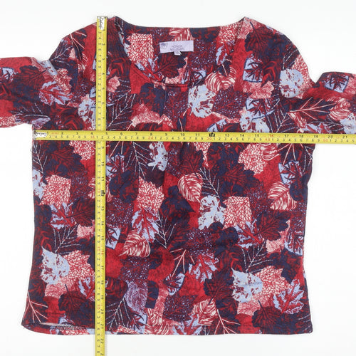 Honor Millburn Women's Multicoloured 3/4 Sleeve Floral Tunic Blouse Size 12