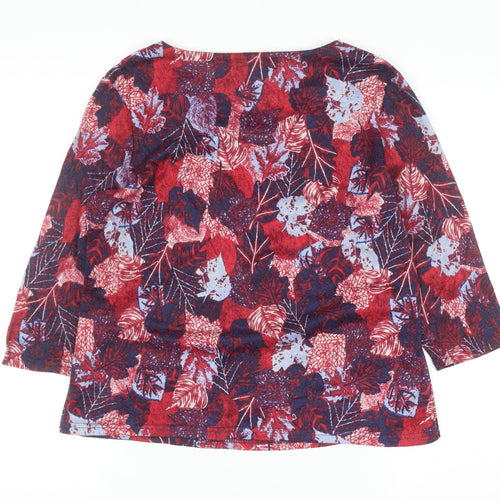 Honor Millburn Women's Multicoloured 3/4 Sleeve Floral Tunic Blouse Size 12