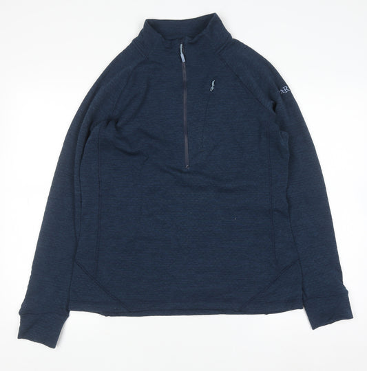 Rab Womens Blue Nexus Pullover Hoodie UK 14 Half Zip Outdoor
