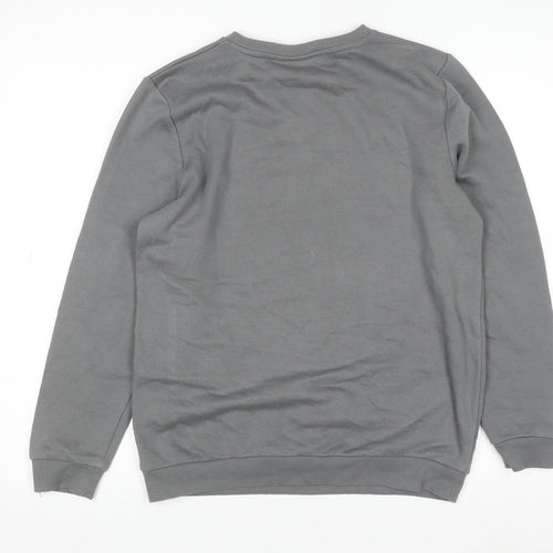 Pokémon Boys Grey Pikachu Sweatshirt 12-13 Years Crew Neck Cotton Blend
