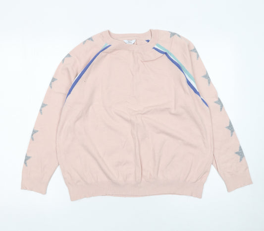 M&Co Women’s Pink Star Knit Petite Jumper UK14