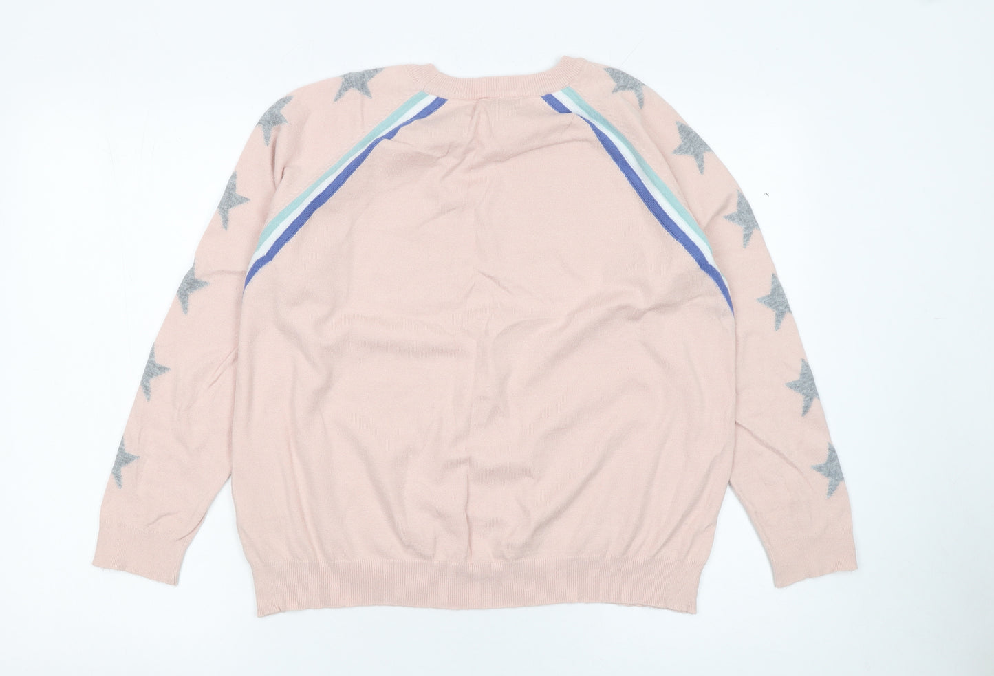 M&Co Women’s Pink Star Knit Petite Jumper UK14