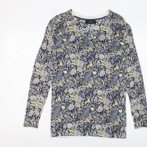 Next Women’s Multicoloured Floral Cotton Knit Jumper Size 8