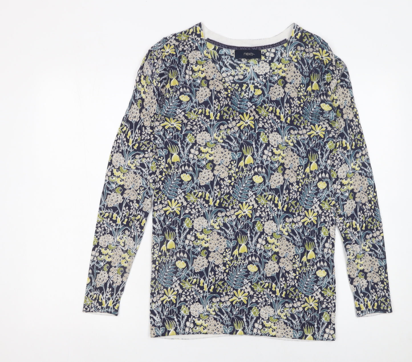 Next Women’s Multicoloured Floral Cotton Knit Jumper Size 8