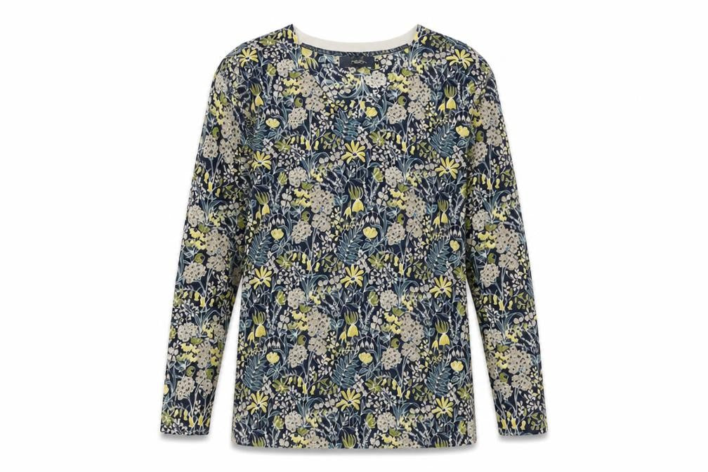 Front view of Next Women’s Multicoloured Floral Cotton Knit Jumper, size UK 8