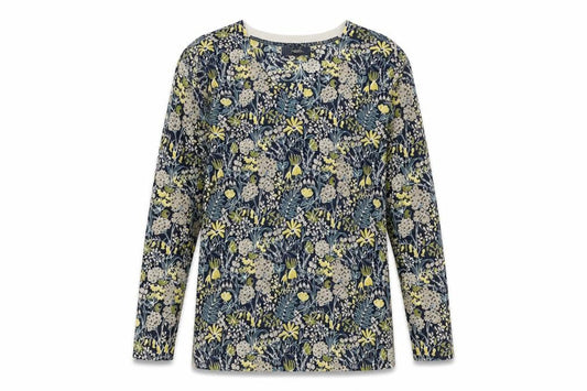 Front view of Next Women’s Multicoloured Floral Cotton Knit Jumper, size UK 8