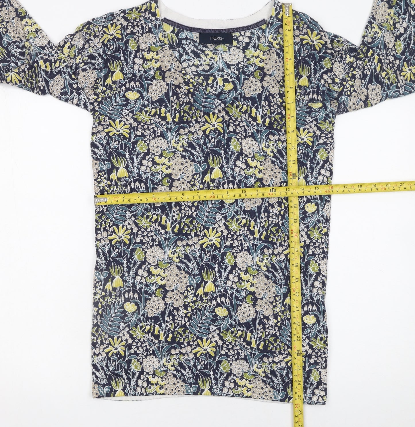 Next Women’s Multicoloured Floral Cotton Knit Jumper Size 8