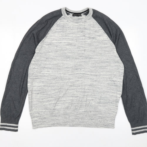 Banana Republic Men's Grey Cotton Crew Neck Pullover Jumper L