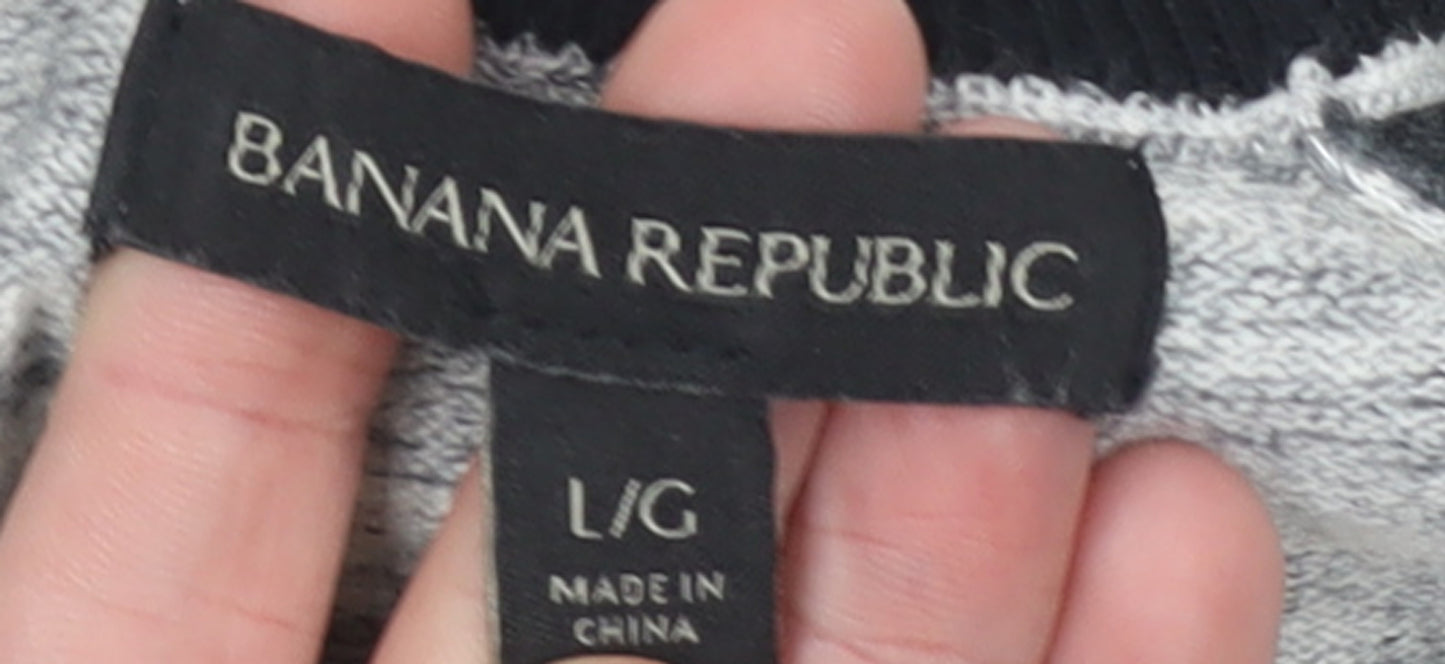 Banana Republic Men's Grey Cotton Crew Neck Pullover Jumper L