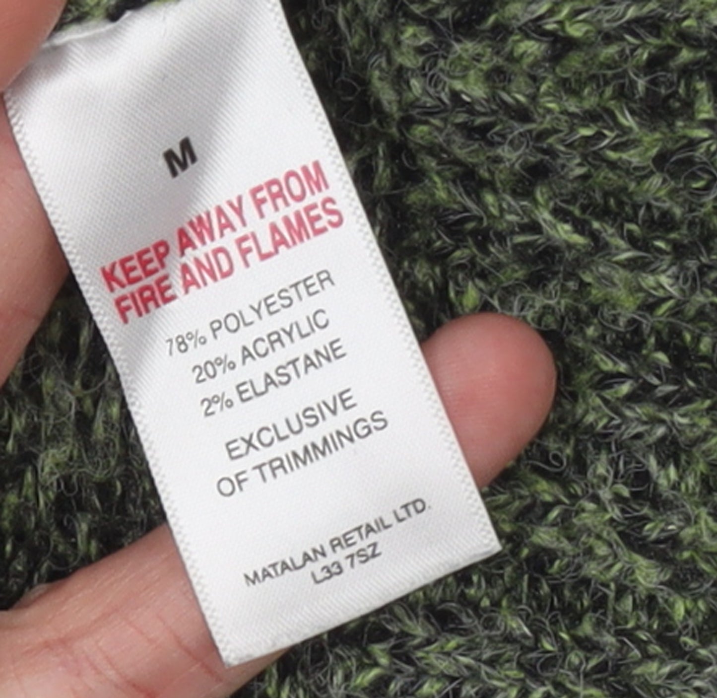 Matalan Women's Green Mock Neck Pullover Jumper Size M