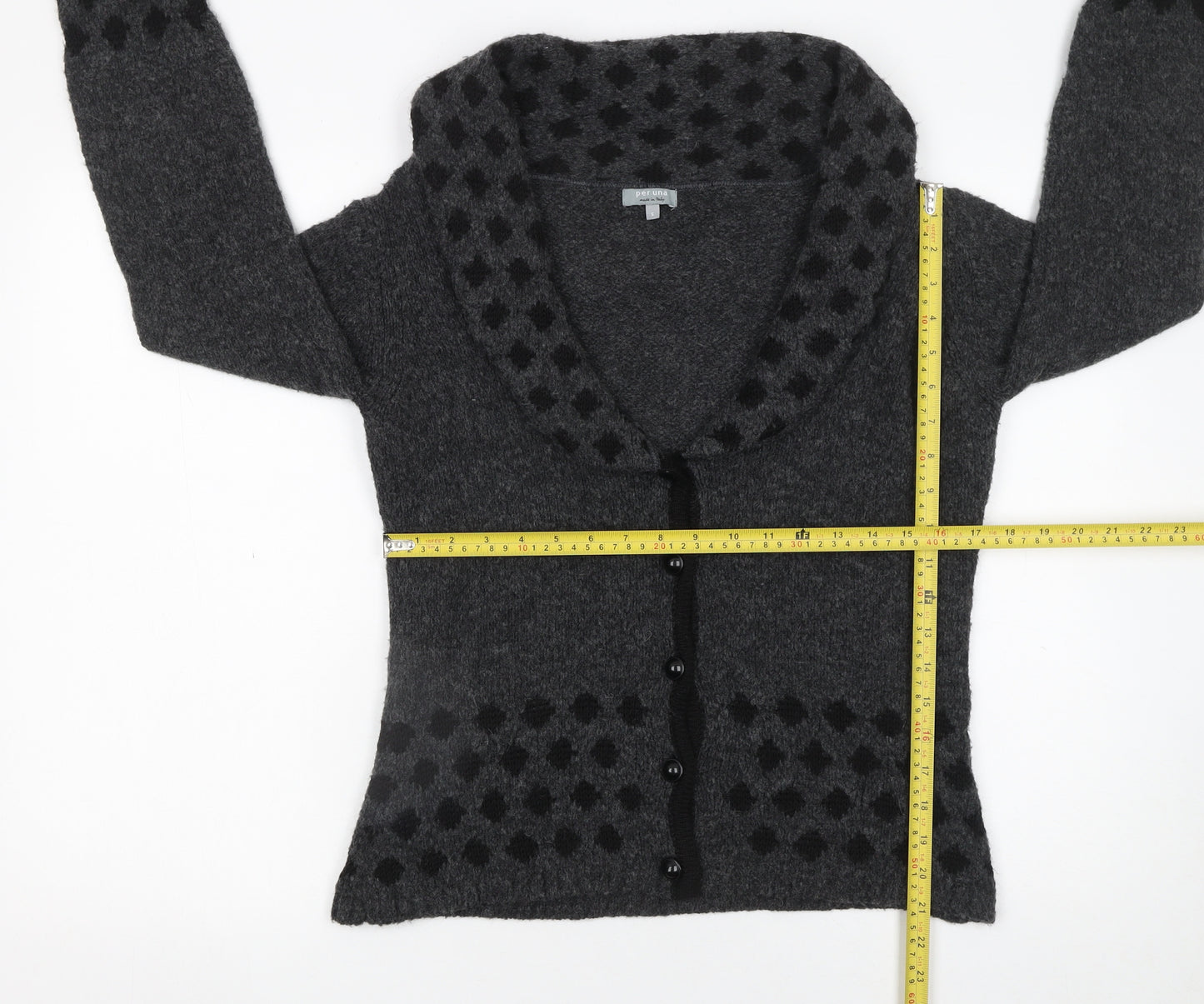 Marks and Spencer Per Una Women’s Grey Wool Blend Cowl Neck Cardigan Size S